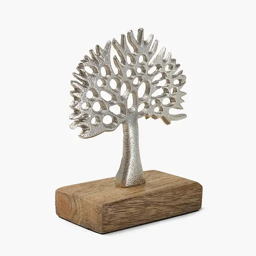 Декор алюминиевый MBM HOME Дерево на подставке серебряный100х50х135 мм (DH-ST-39 S SILVER) - фото 2