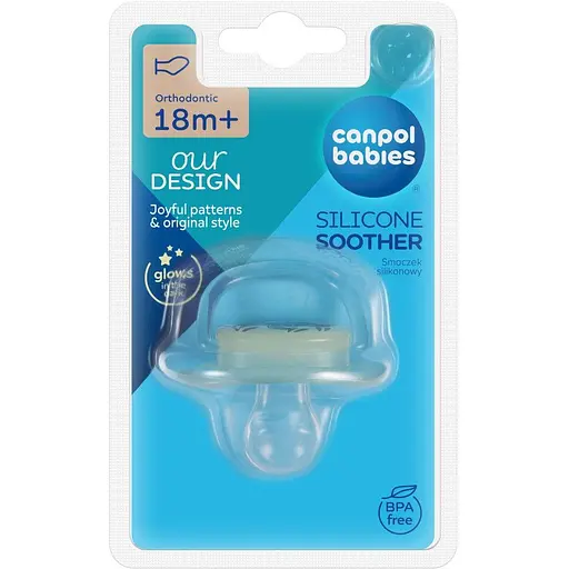 Пустышка силиконовая анатомическая Canpol babies Love&Sea 18+ месяцев голубая (34/910_blu) - фото 3