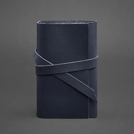 Шкіряний блокнот (Софт-бук) 1.0 Темно-синій Краст - фото 5