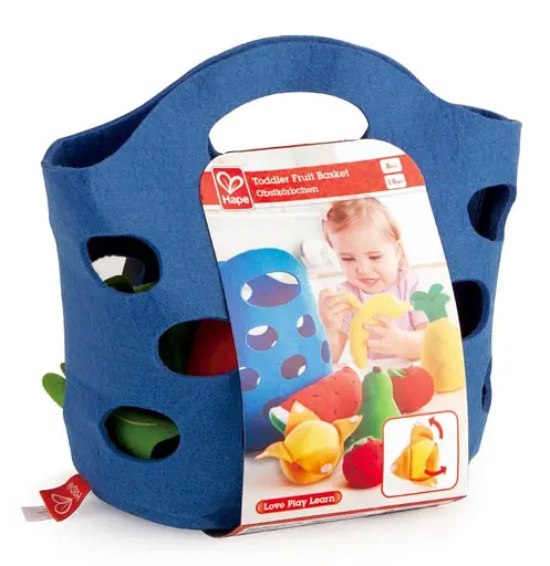 Ігровий набір Hape E3169 Кошик із фруктами текстильний набір іграшок - фото 4