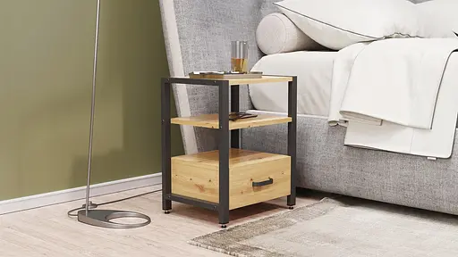 Тумба універсальна Ferrum-decor Вів'єн 1/1 50x41x40 чорний ДСП Дуб Артізан 16мм (FRD-104141) - фото 2