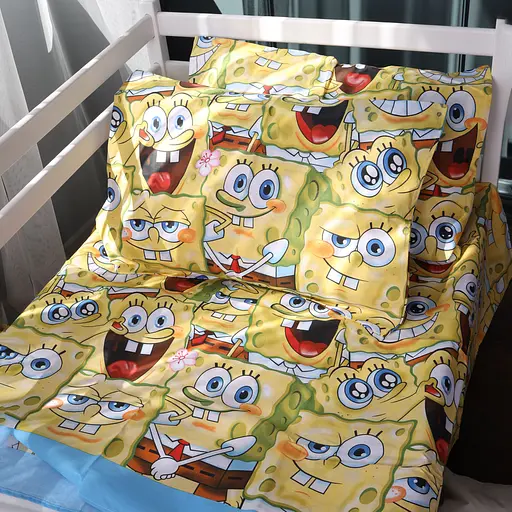 Простирадло MirSon бязь Funny Sponge Bob 180x220 см (2200011447391)