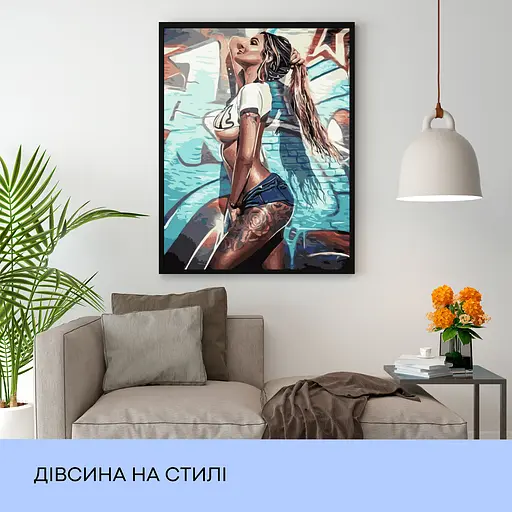 Набор росписи по номерам "Девушка на стиле" 40*50 см* - фото 3