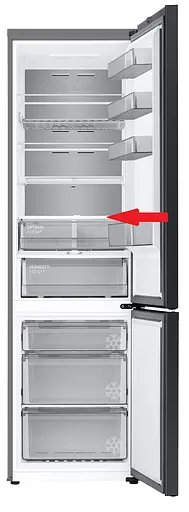 Полка над ящиком Optimal Fresh для холодильника Samsung RB38C603ES9, RB38C603EWW, RB38T603FWW, DA97-21093A - фото 2