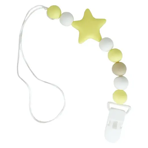 Цепочка для пустышки "Звезда" MGZ-0512(Yellow) силиконовая