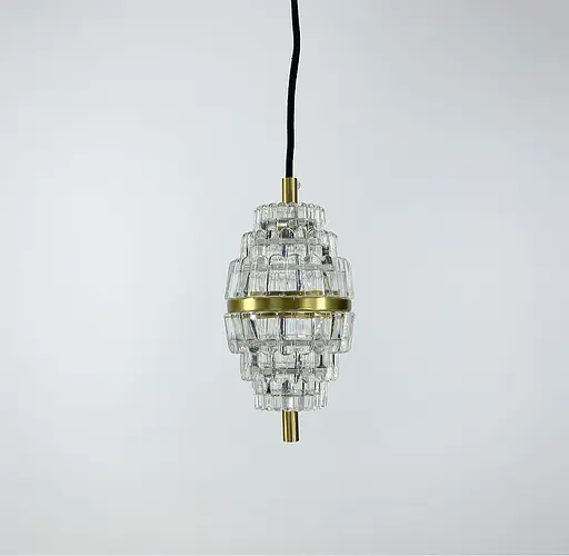 Кришталевий світлодіодний світильник золотого кольору Line.F SGA 9 - фото 8