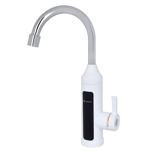 Проточный водонагреватель для кухни поворотный излив датчик температуры 3,3 кВт белый Wezer SDR-A11T - фото 2