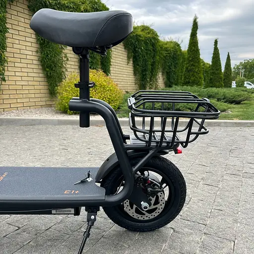 Электросамокат KUGOO Kirin C1+ Plus 18Ah 1000W черный, с усиленной корзинкой - фото 15