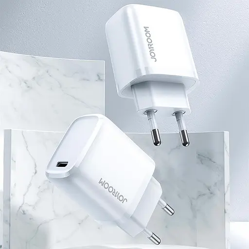 Блок живлення - Адаптер мережевий Joyroom Intelligent fast charger NRT-DY139E 1 Type-C 3A 20W білий - фото 3