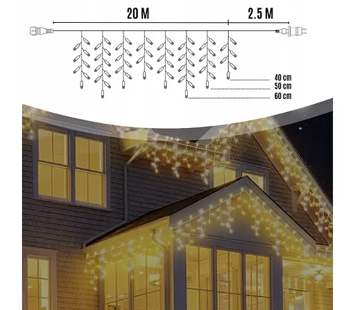 Уличная гирлянда бахрома 22.5 м 500 LED - фото 3