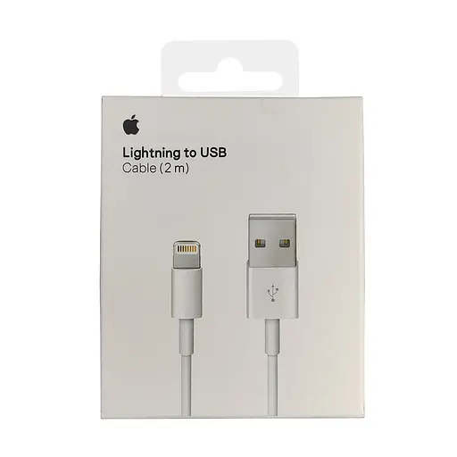 Кабель Apple Lightning 2 м оригінал (MD819ZM/A) зарядний і дата шнур 2 метри - фото 1