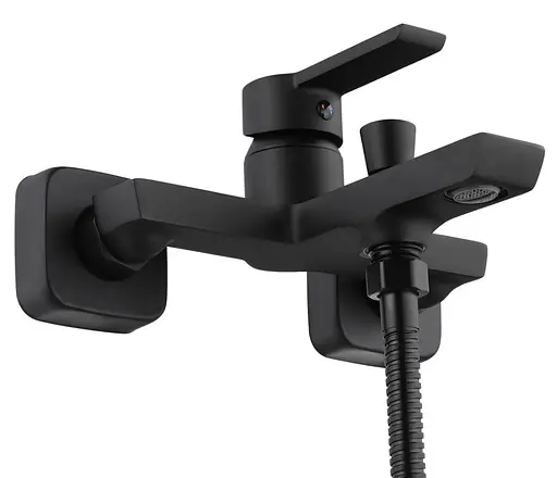 Змішувач для ванни Rea Argus black настінний з виливом REA-B6407 Чорний матовий - фото 5
