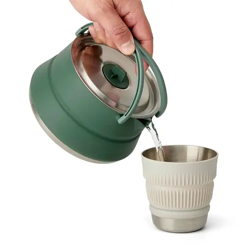 Чайник Sea To Summit Detour Stainless Steel Collapsible Kettle w/Sack 1.6 L Laurel Wreath Green (1033-STS ACK026011-392002) - фото 6