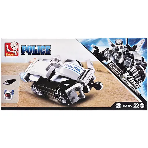Детский конструктор Полицейская серия Police Sluban M38-B0635-3 69 деталей - фото 1