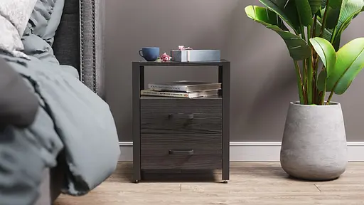 Тумба універсальна Вів'єн 2/2 50x41x40 чорний ДСП Сосна Кембра 16мм FRD-104160