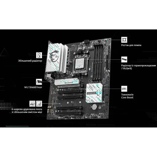 Материнська плата MSI B840 Gaming Plus WiFi Socket AM5 - фото 7