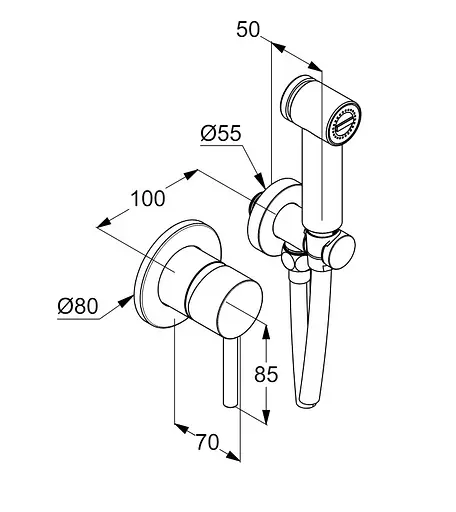 Гігієнічний душ Kludi Bozz white matt 389985376 - фото 2
