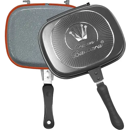 Уцінка. Подвійна сковорода Supretto Crown Baccara з антипригарним покриттям 28 см (8161) - фото 1