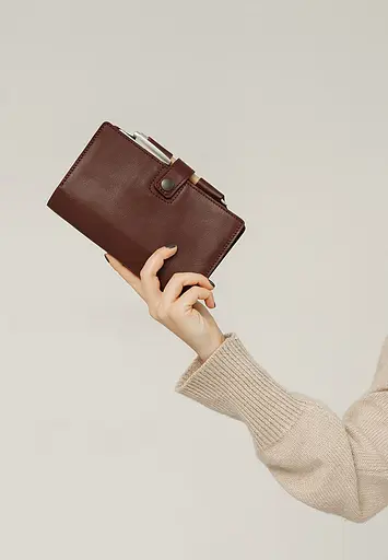 Шкіряний блокнот (Софт-бук) 4.0 бордовий - фото 2