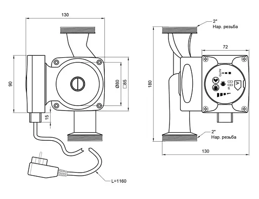 Циркуляционный насос Thermo Alliance LPSА 32/60/180 энергосберегающий LPSA3260180 - фото 5