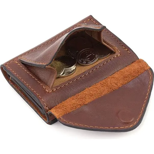 Жіночий шкіряний гаманець Grande Pelle 8х10х2 см acs0029359 - фото 4