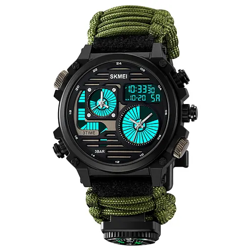 Наручний годинник чоловічий 2202NAG Army Green Skmei acs0030152 - фото 2