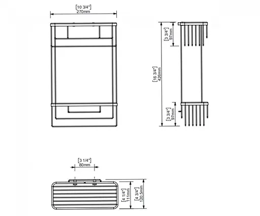 Полиця для душової кабіни Sonia Contract-hospitality 189809, Хром - фото 2