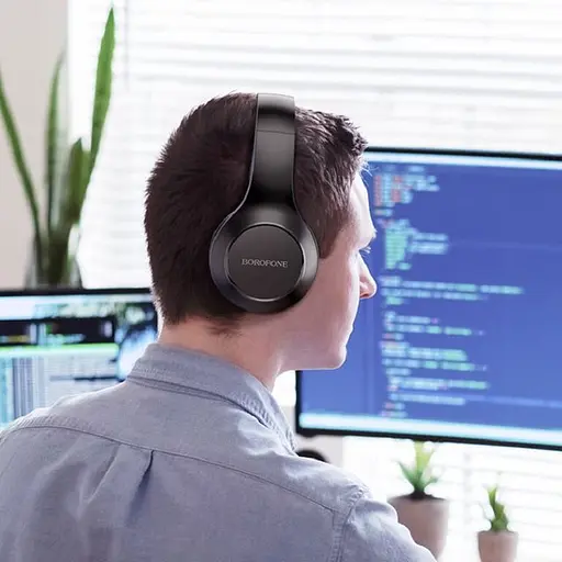 Блютуз Стерео Гарнитура Borofone BO12 Чёрный - фото 4