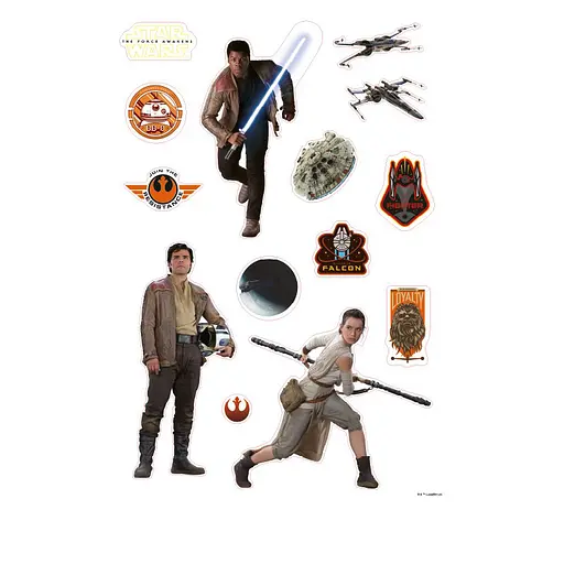 Наклейки інтер'єрні Star Wars The Force Awakens (Зоряні війни Пробудження Сили) 100x70 см - фото 2