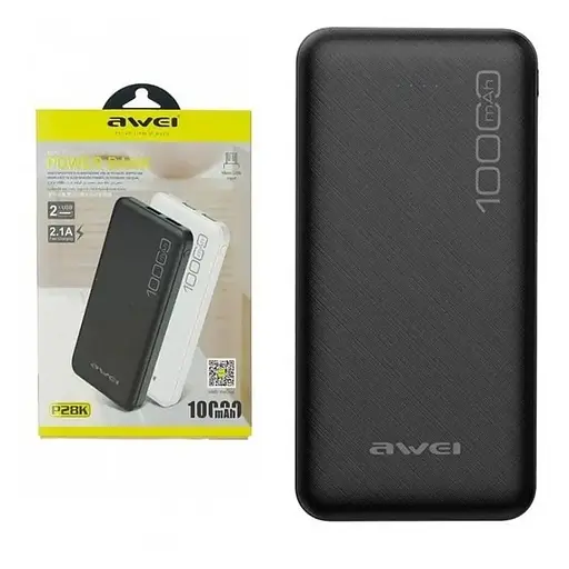 Портативное зарядное устройство для Power Bank Awei P5K 10000 mAh Павербанк USB черный - фото 7