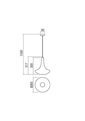 Подвесной светильник Redo DECANTER SU 1X42W E27 D265 COPPER (5.1.1) 01-1624 - фото 2