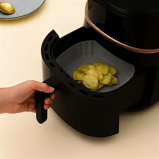 Квадратна силіконова форма для аерогрилю, духовки та мультипечі 17х17 см, Kitchen Master Сірий 87922 - фото 2