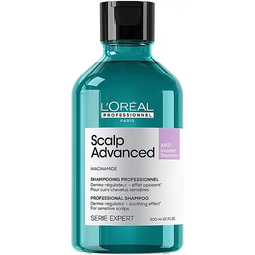 Шампунь L'Oreal Professionnel Scalp Advanced Niacinamide Dermo-Regulator дерморегулюючий заспокійливий для чутливої шкіри голови 300 мл - фото 1