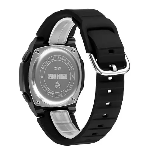 Спортивний наручний годинник Skmei 2023 (Чорний з чорним) - фото 9