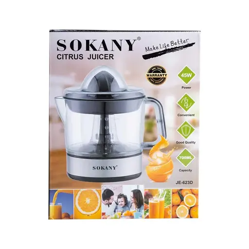 Соковитискач для цитрусових електричний Sokany JE-623D на 700 мл - фото 2