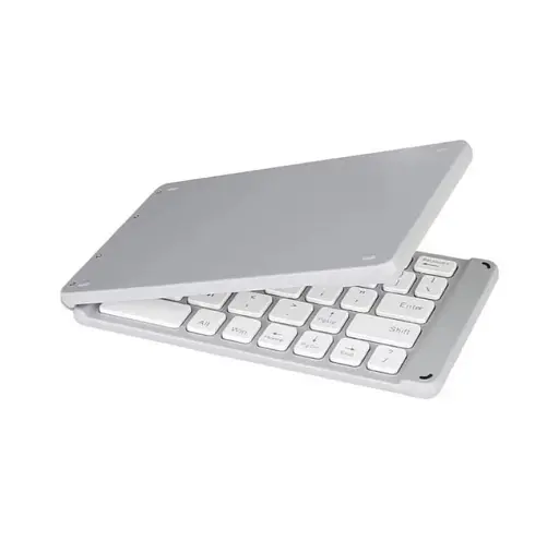 Бездротова Bluethooth міні клавіатура для IPAD, планшета, телефону, складана та портативна, White - фото 3