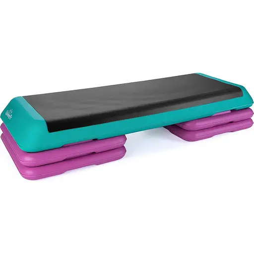 Степ-платформа Queenfit 3-х рівнева різнобарвна - фото 1