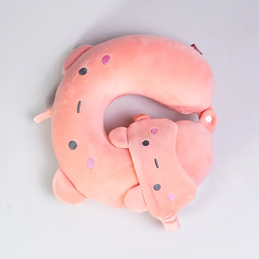 Дорожній набір 2 в 1 Bunny подушка для шиї та маска для сну HP-56-9P - фото 3