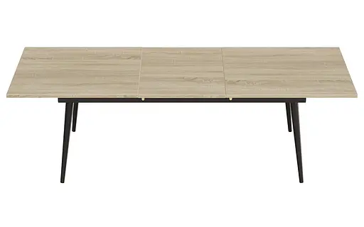 Стіл журнальний трансформер Dandi Small Ferrum-decor 45x120(160)x60 Чорний метал ДСП Дуб Сонома 16 мм (FRD-106788) - фото 4