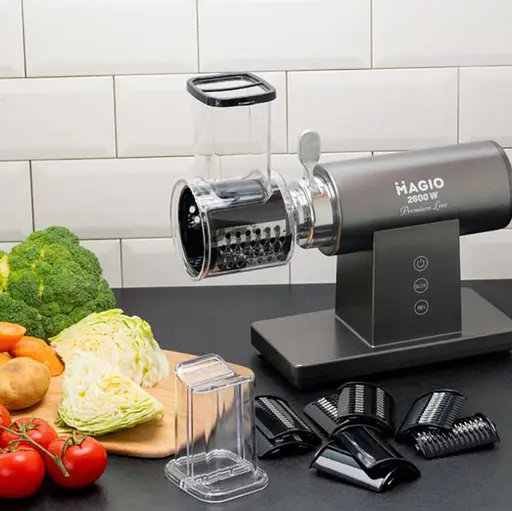 Мясорубка электрическая Magio MG-271 мясорубка 3 решетки Черный 2600 Вт - фото 6