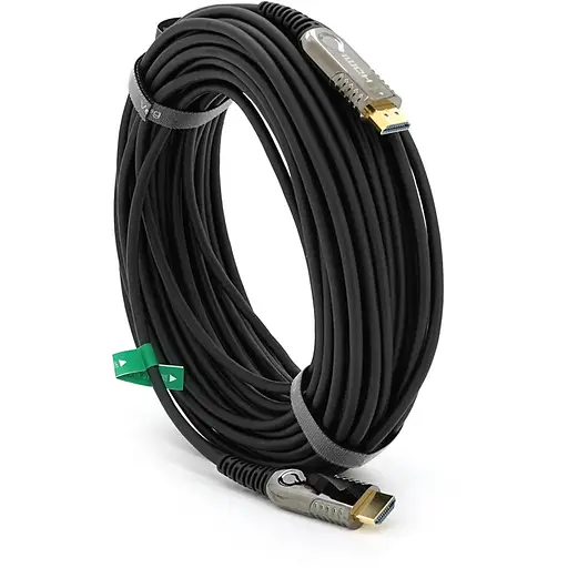 Кабель VEGGIEG HA-20 HDMI-HDMI 4K UHD, 20.0m, v2,0, OD-4.0mm, круглий, Black, коннектор Black-Metal, Box