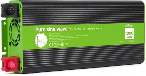 Інвертор EnerGenie 12V/230V 1000W (2000W peak power) чиста синусоїда (EG-PWC-PS1000-01 1000 Вт (EG-PWC-PS1000-01) - фото 3