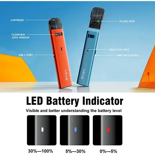 Под-система электронная сигарета Kumiho THOTH G Lite Pod 650mAh 2ml Kit Obsidian Black (18163) - фото 5