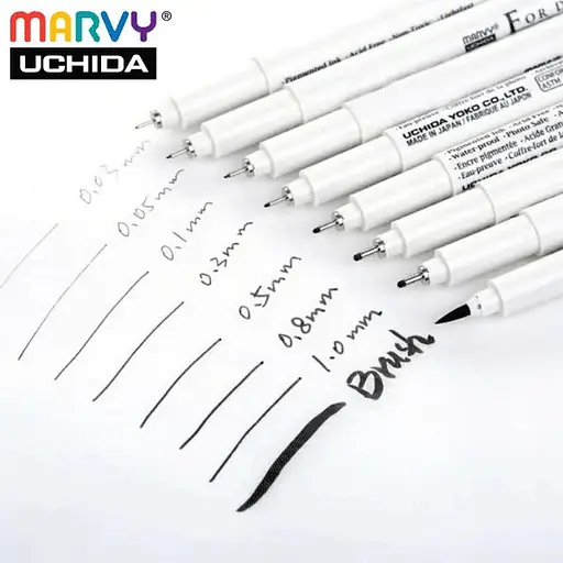 Мульти-лайнер Marvy 0.03 мм черный 4600-S   - фото 3