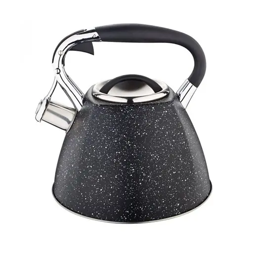 Чайник Edenberg EB-1981 со свистком нержавеющая сталь с мраморным покрытием 3 л черный