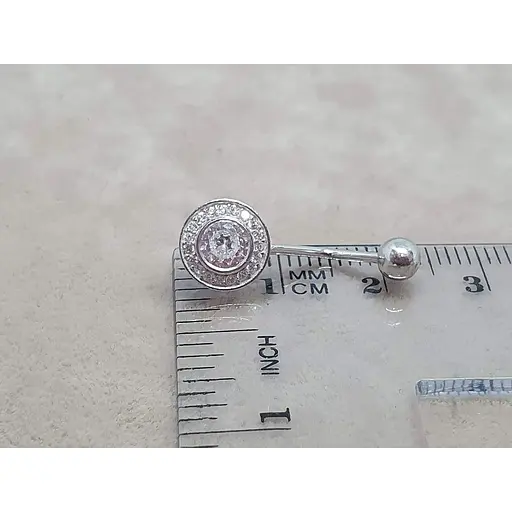 Срібна сережка для пірсингу пупка Umax. 7002U - фото 4