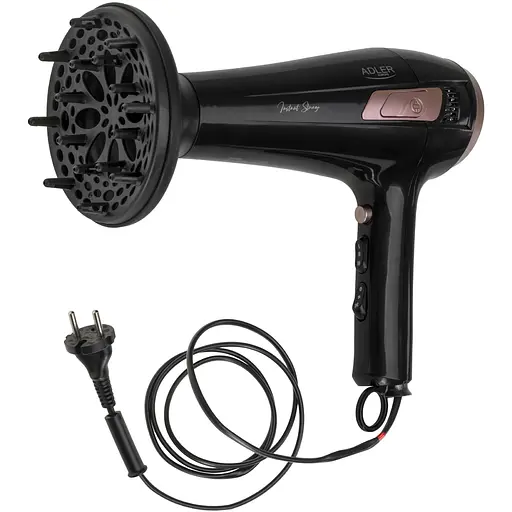 Фен Adler AD 2283 black 2400Вт/ 2 швидкості/ хол.обдув/ темп.режимів-3/ ахист від перегріву - фото 5