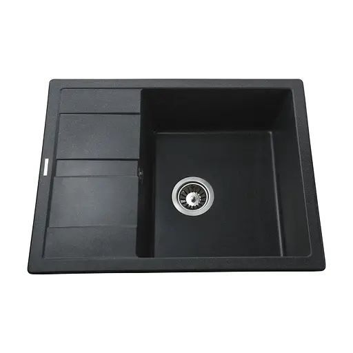 Гранітна мийка Globus Lux One графіт 650x500мм-А0001 000002983, Графит - фото 1