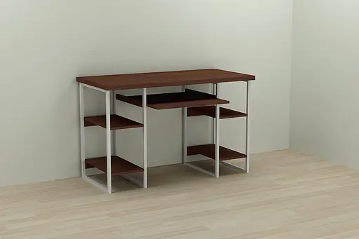 Компьютерный стол Ferrum-decor Тим 75x140x70 белый ДСП Венге 32мм (FRD-106114)