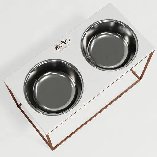 Hollky Base XXL40 — миски на підставці для дуже великих собак (2 × 2,8 л) - фото 6